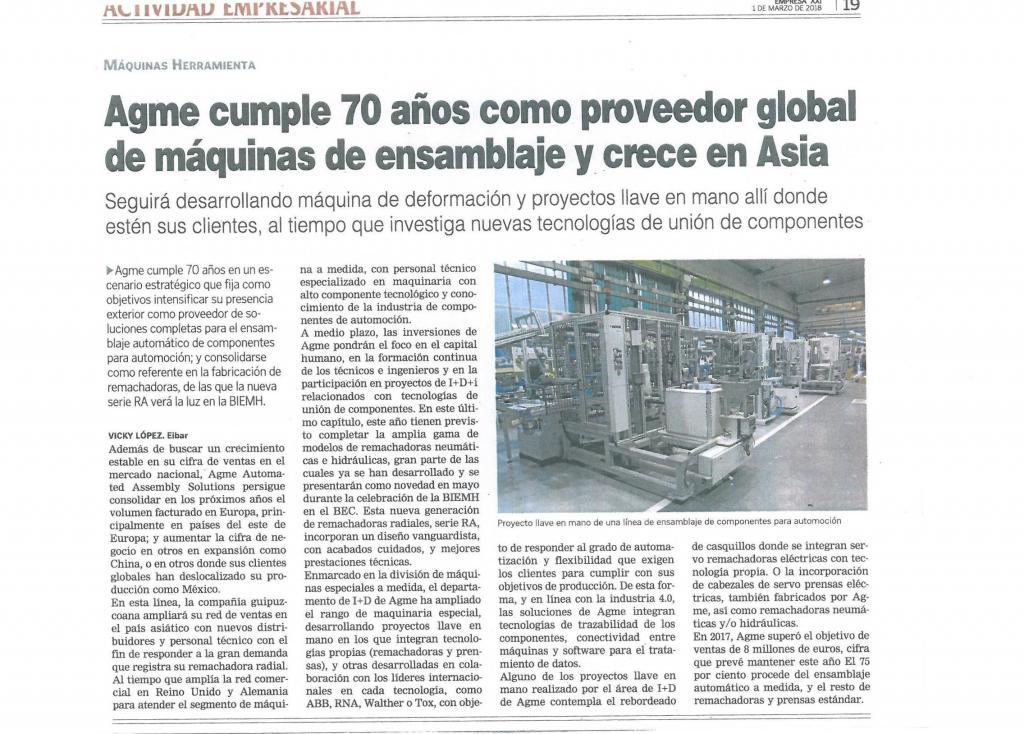 proveedor global maquinas ensamblaje 