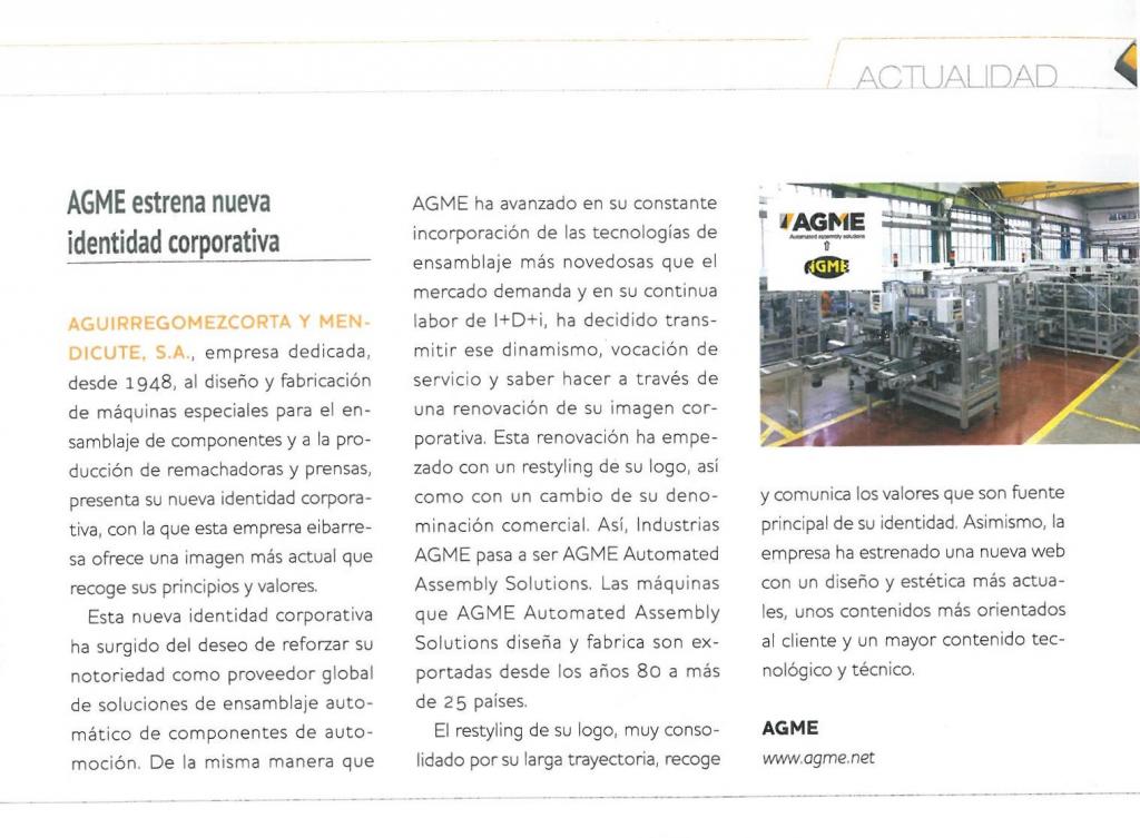 MetalIndustria AGME estrena nueva imagen corporativa