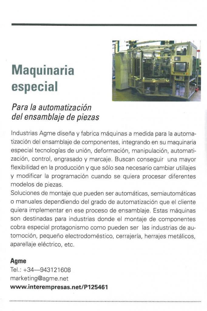 Metalmecánica: Maquinaria especial para la automatización del ensamblaje de componentes