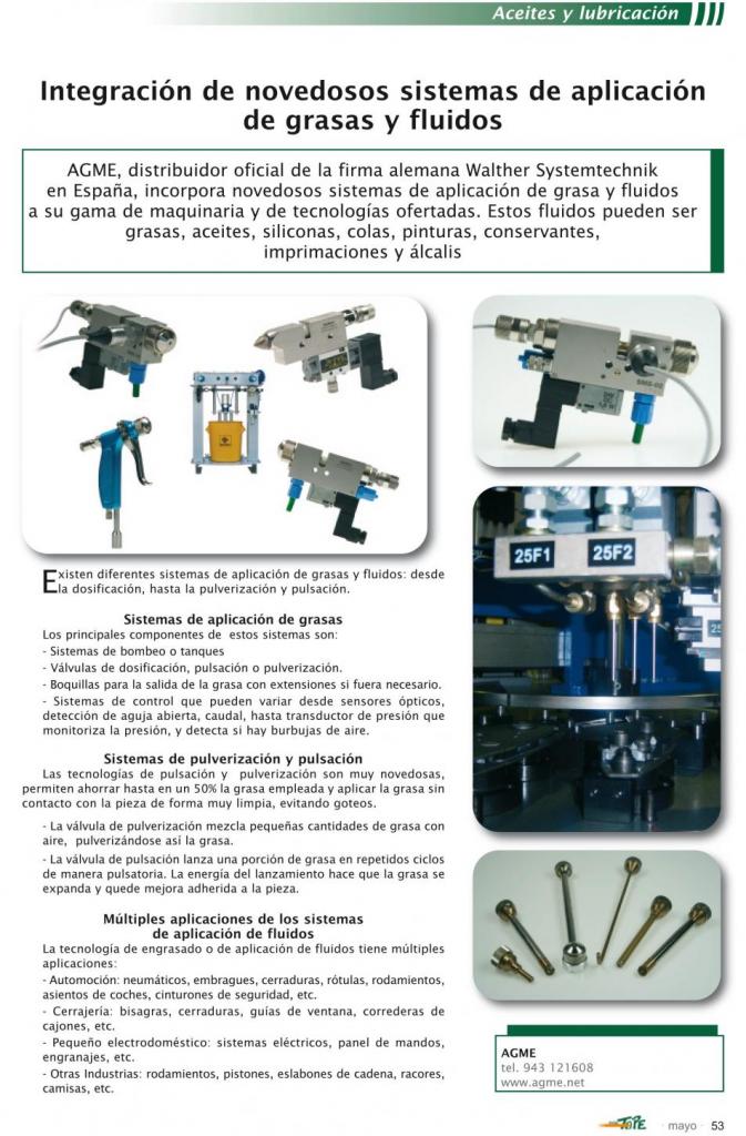 Tope: Integración de novedosos sistemas de grasas y fluidos